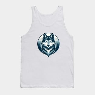 Blue Wolfdog Tank Top